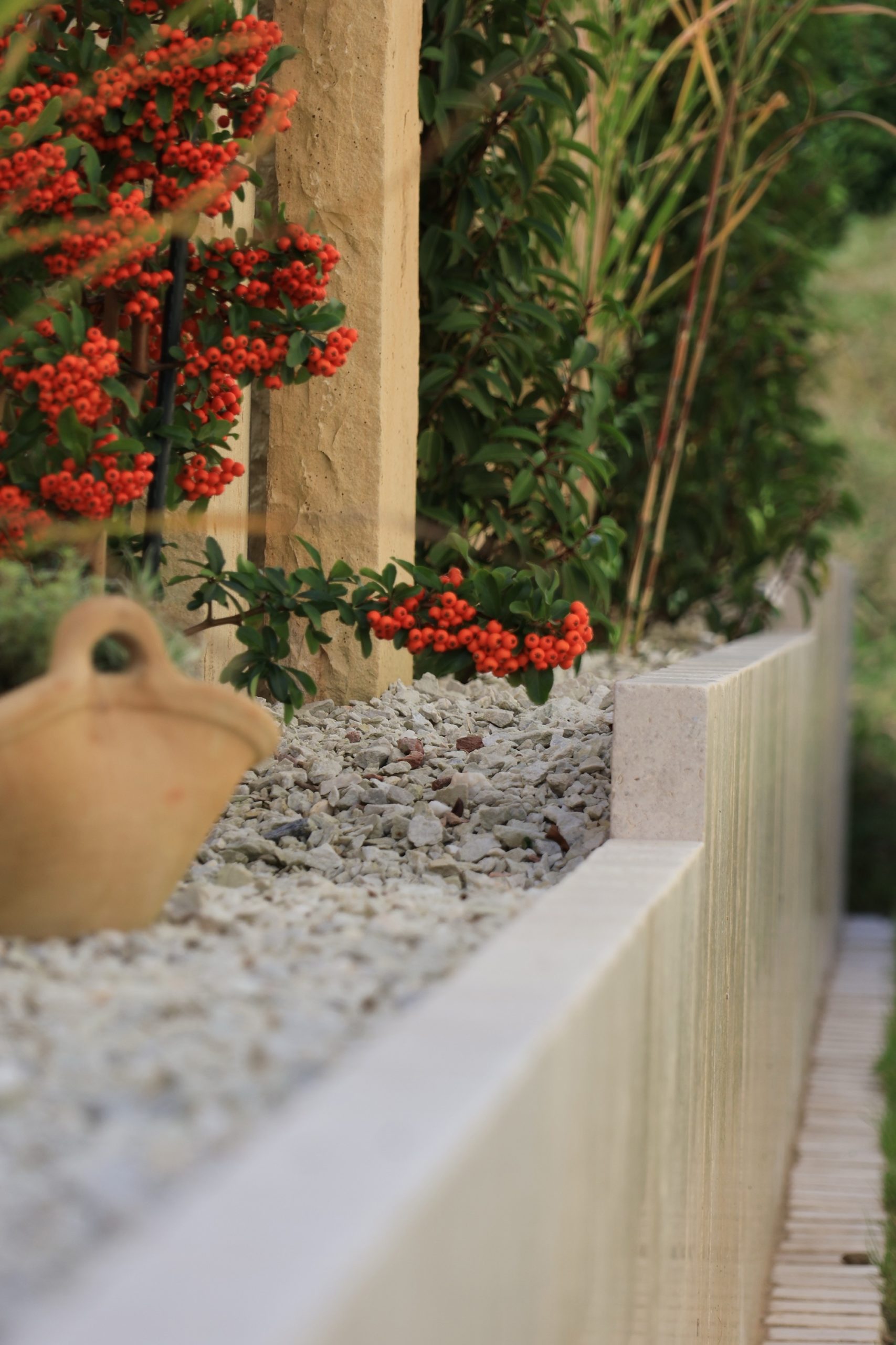 Sandstein Sichtschutzplatte Mint (Lemon) – Bild 6