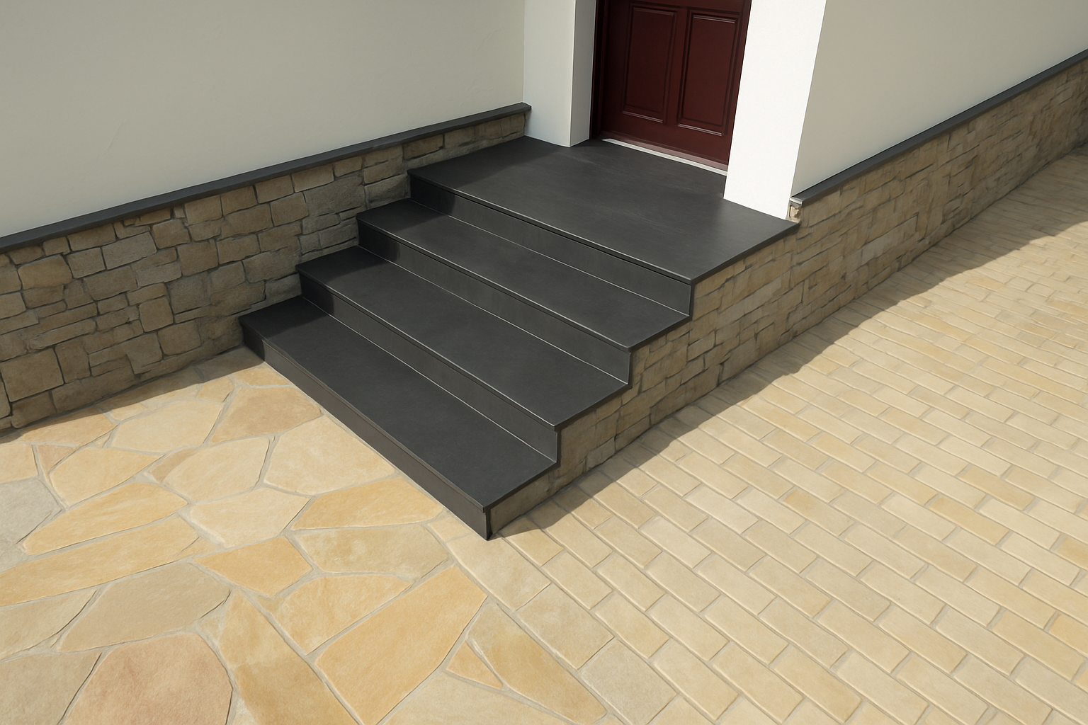 Granit Nero Assoluto Tritt- oder Setzstufe – Bild 3